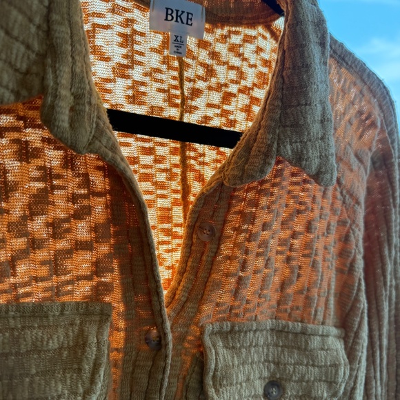 CPY - BKE Button-Down Long Sleeve Knit Shirt - Mustard Yellow or Gold - XL - Picture 7 of 16